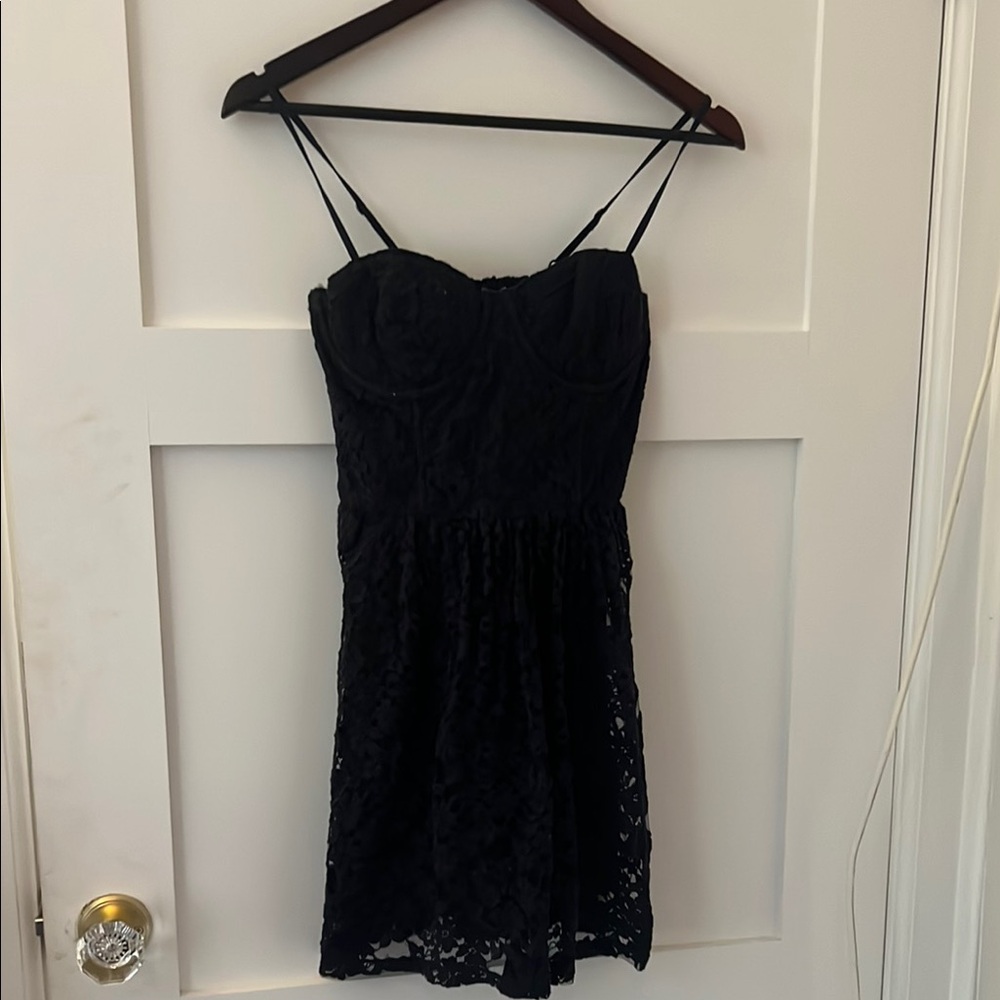Abercrombie & Fitch Black Spaghetti Strap Mini Dress - Picture 2 of 4